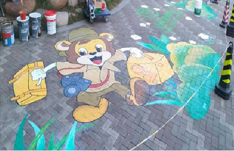 桂林夏季画地面彩绘会遇到的问题