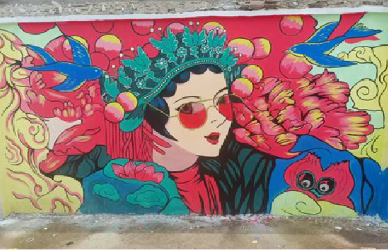 桂林墙体彩绘-网红墙