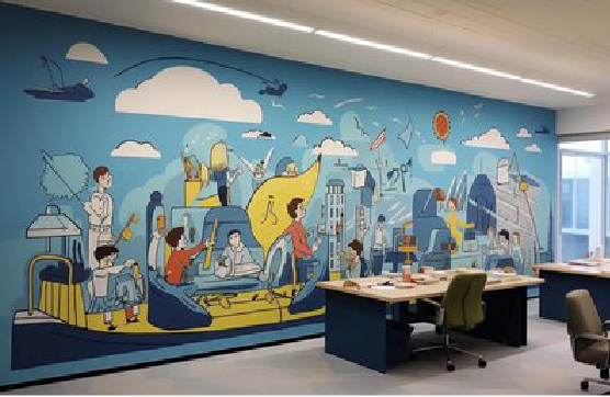 桂林办公室墙绘的特点。