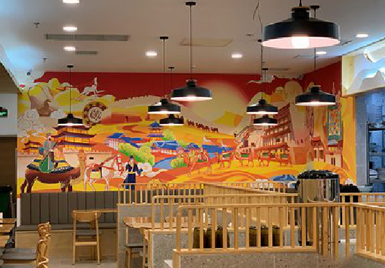 桂林商业空间彩绘介绍。