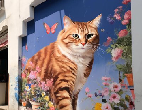 桂林自己绘制有个性的手绘墙